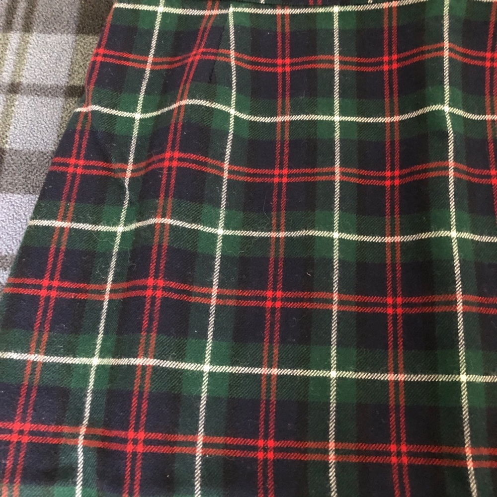 Vintage 70’s Plaid Wool Skirt Excellent!! M - Picture 2 of 4